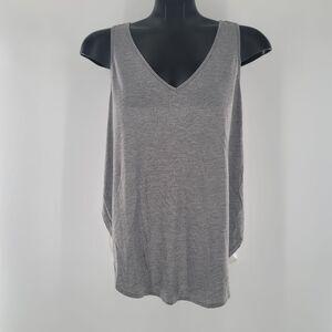 Gentle Fawn Women's Tank Top Gray/White V-Neck Size Small